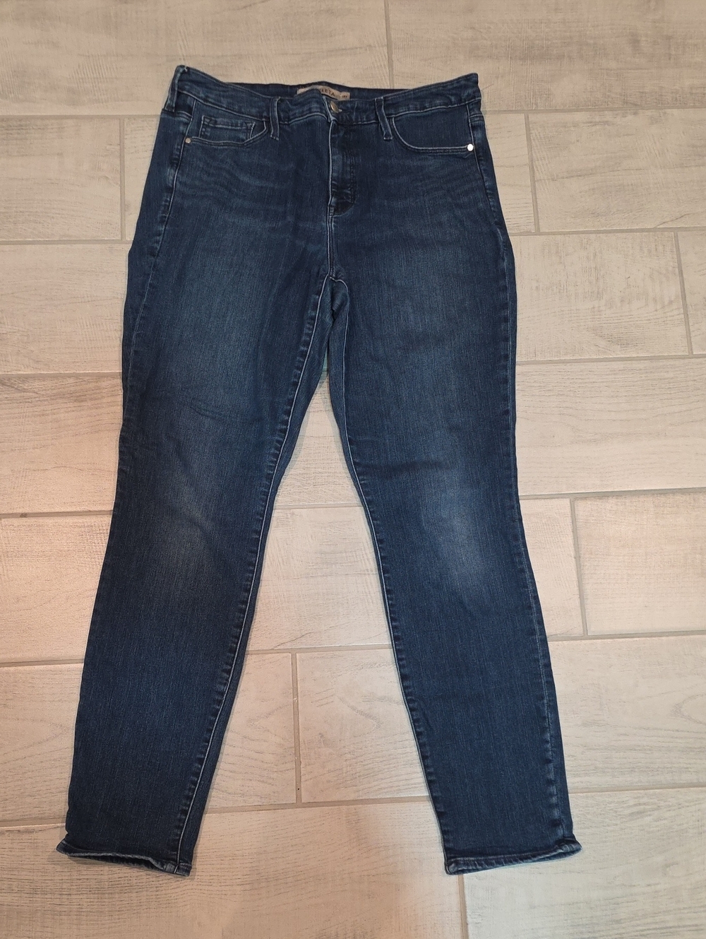 ATHLETA Sculptek Skinny Ankle Jeans Women's Size 14T Dark Wash Stretch